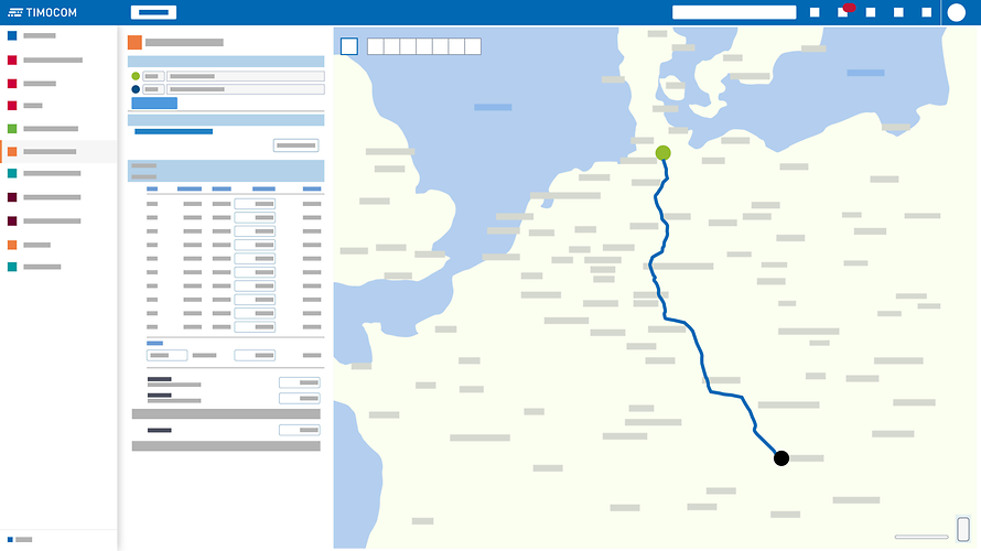 TIMOCOM Marketplace Vrachtwagenroute berekenen